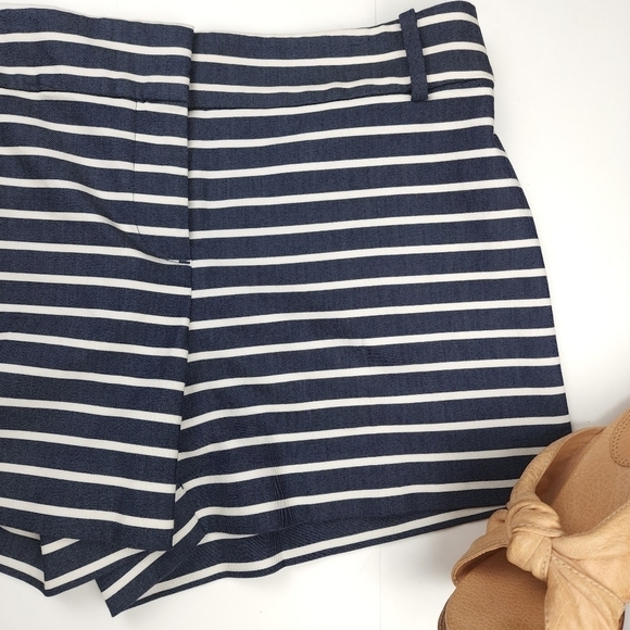 New Loft The Riviera Short Sz 4 Navy White Stripe Shorts - Picture 10 of 12